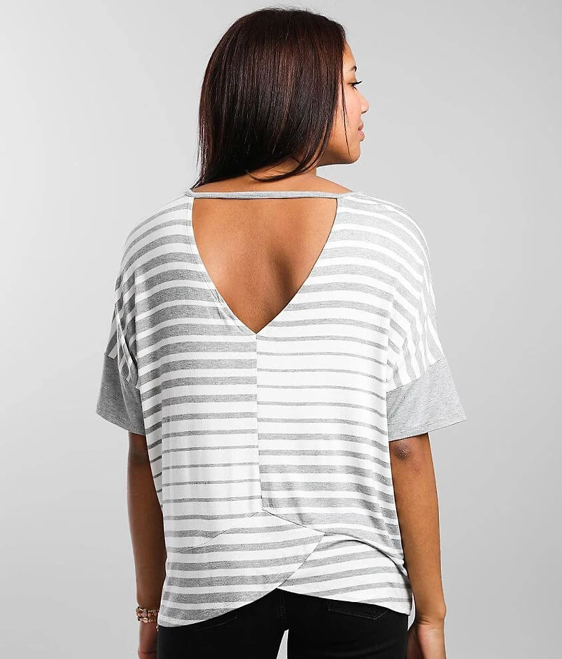 Striped Tulip Back Top