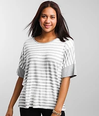 Striped Tulip Back Top