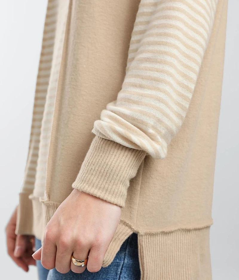 Brushed Knit Striped Top