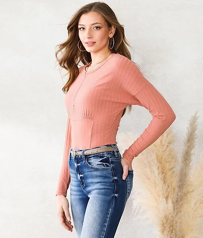 Wide Ribbed Top