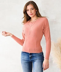 Wide Ribbed Top