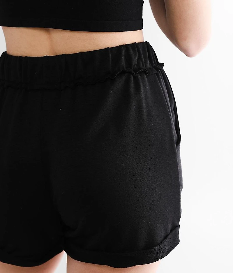 Raw Edge Cuffed Short