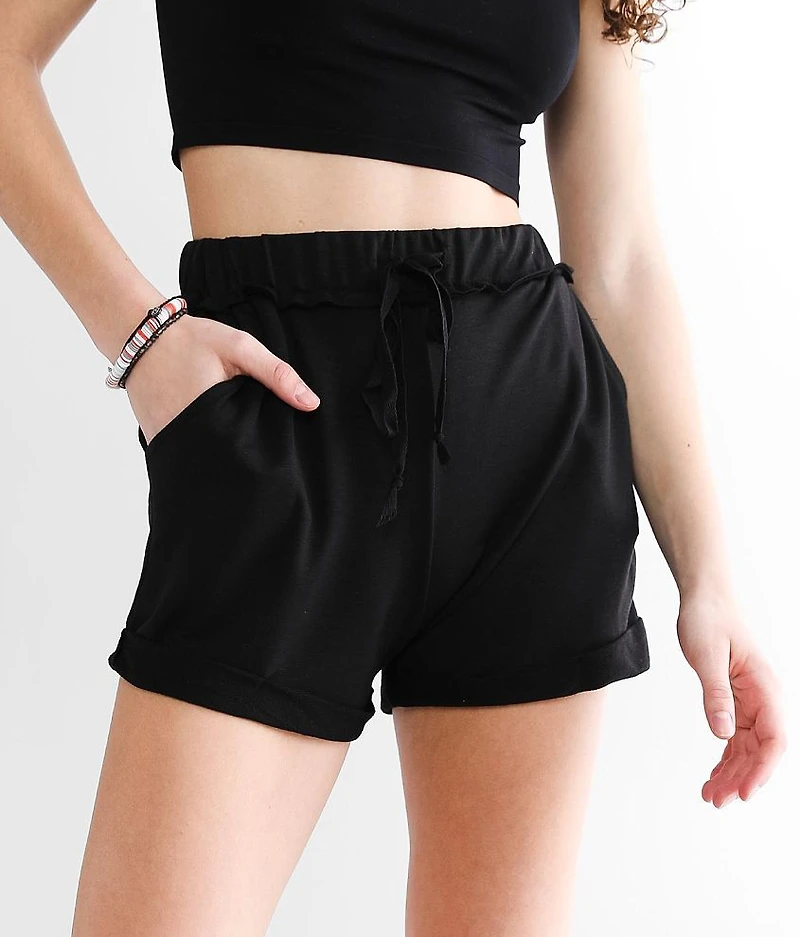 Raw Edge Cuffed Short