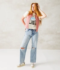 Knit Racerback Cropped Tank Top