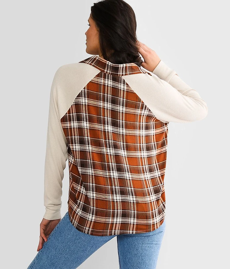 Plaid Knit Shirt