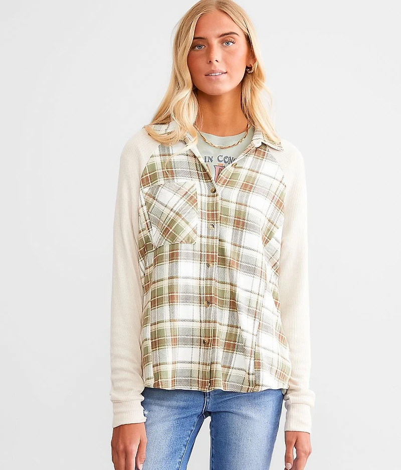 Plaid Knit Shirt