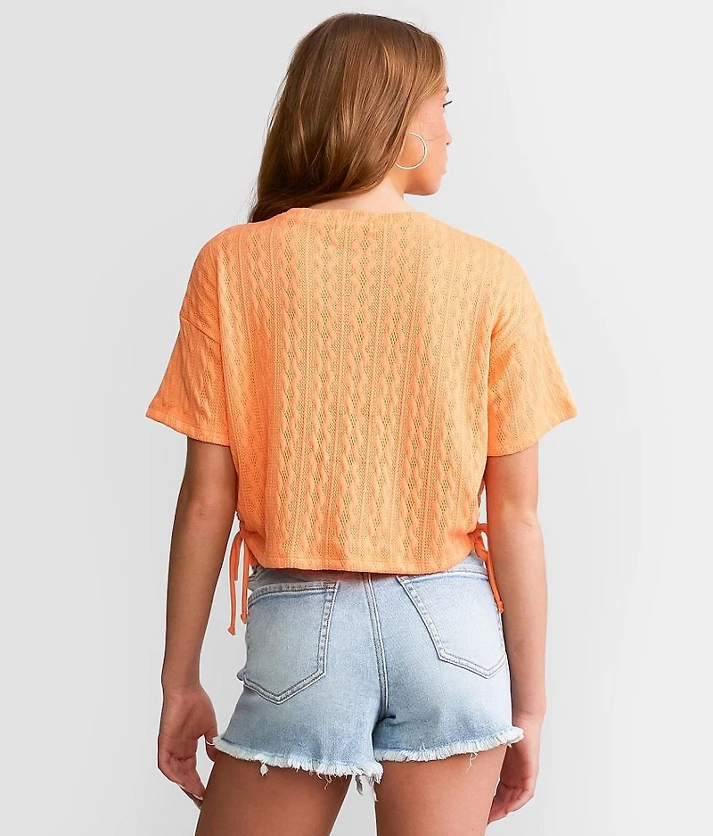 Pointelle Cropped Top