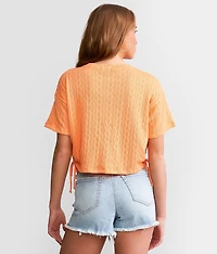 Pointelle Cropped Top