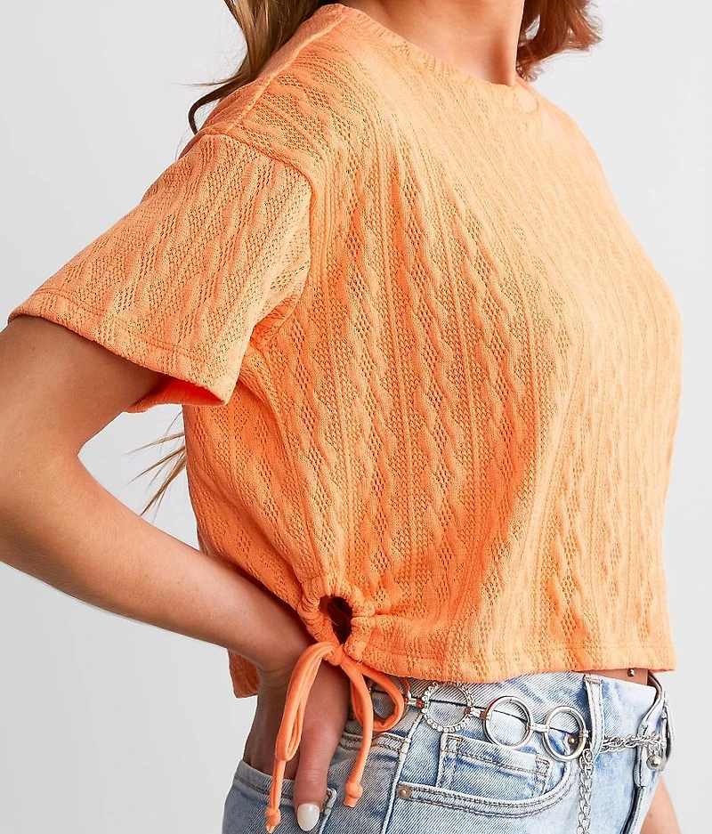 Pointelle Cropped Top