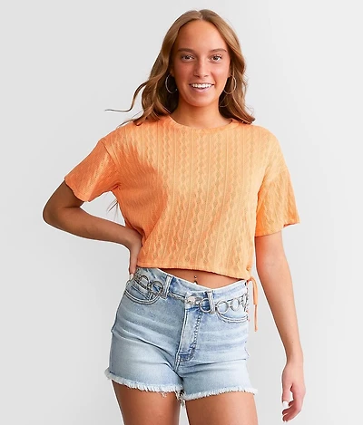 Pointelle Cropped Top