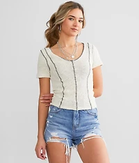 Gilded Intent Open Weave Top