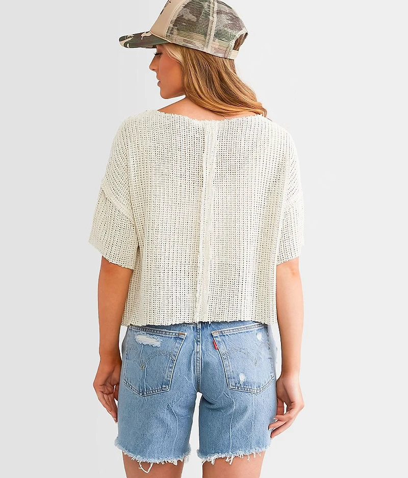 Boxy Raw Edge Sweater