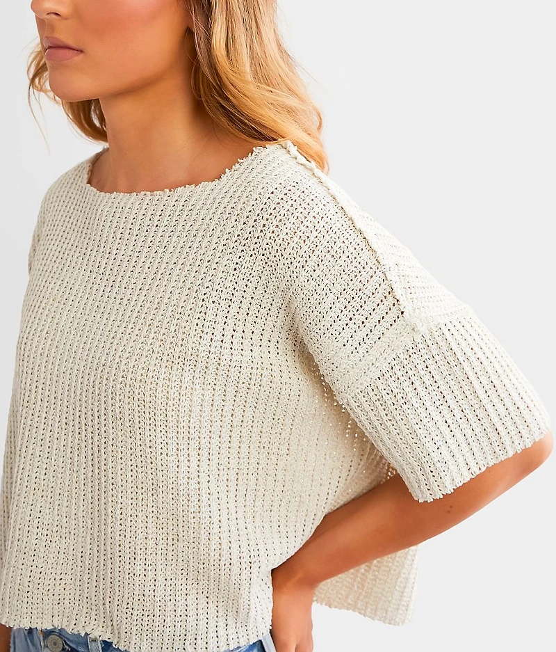 Boxy Raw Edge Sweater