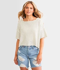 Boxy Raw Edge Sweater