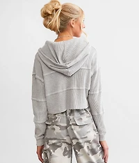 Cropped Henley Hoodie