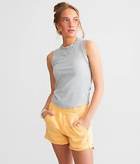 Ribbed High Neck Tank