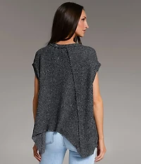 Marled Sharktooth Hem Top