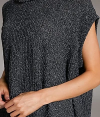 Marled Sharktooth Hem Top