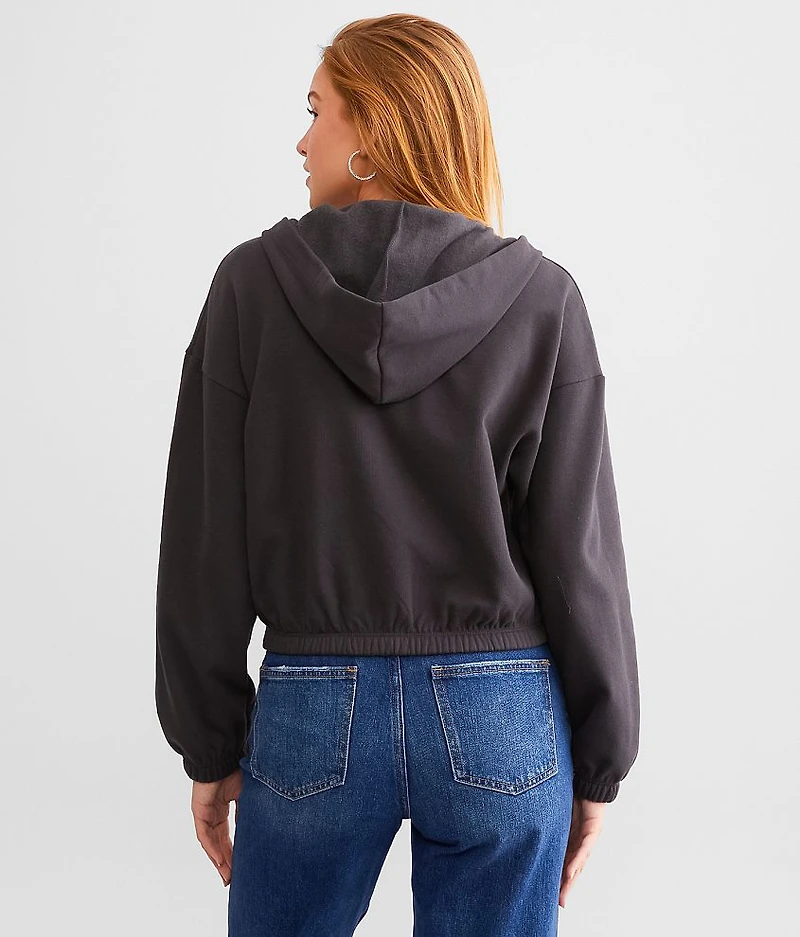 Fleece Cropped Hoodie