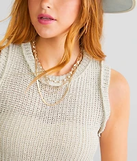 Open Weave Tank Top