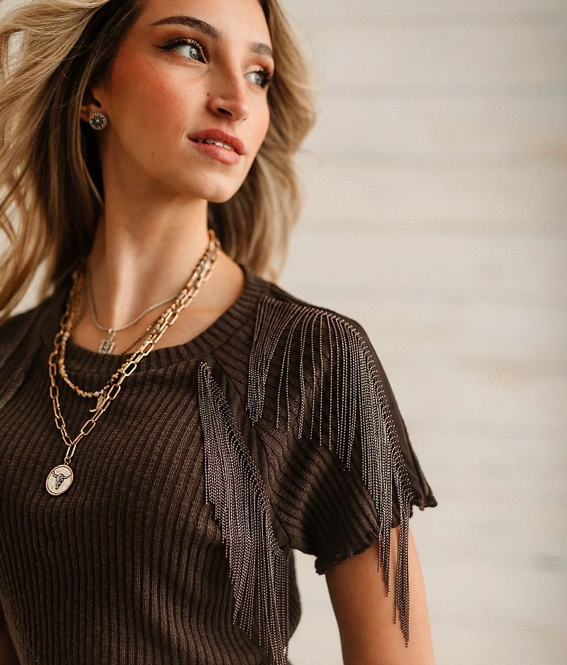 Chain Fringe Top