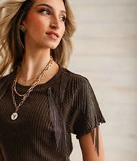 Chain Fringe Top