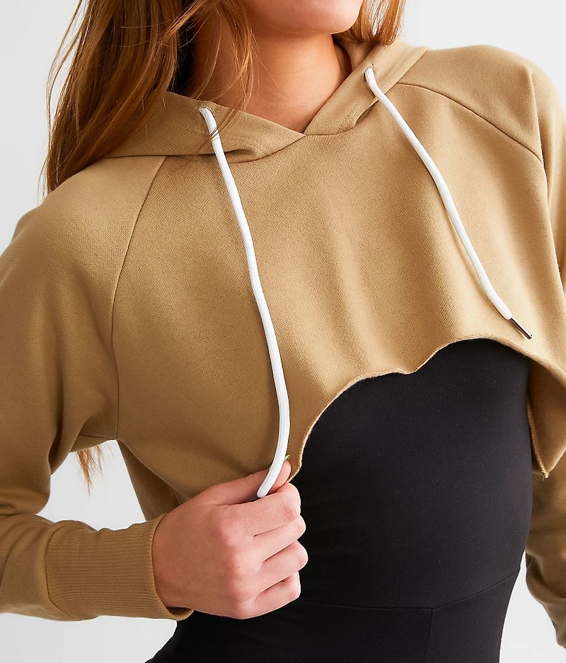 Raw Edge Hooded Sweatshirt