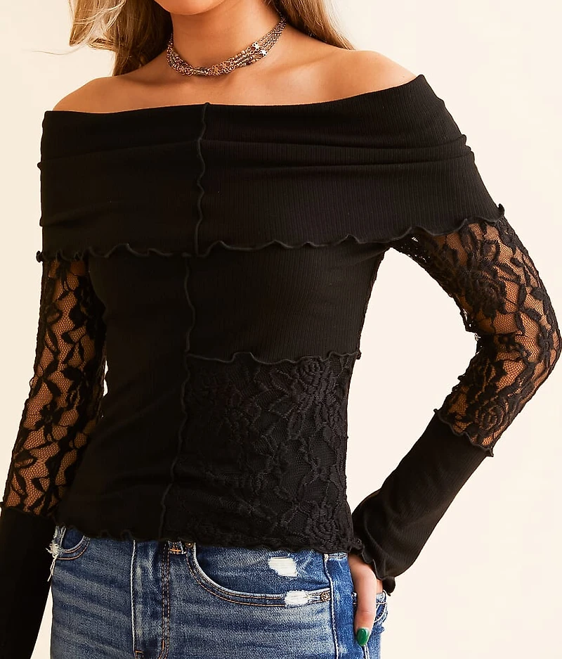 Off The Shoulder Lace Top