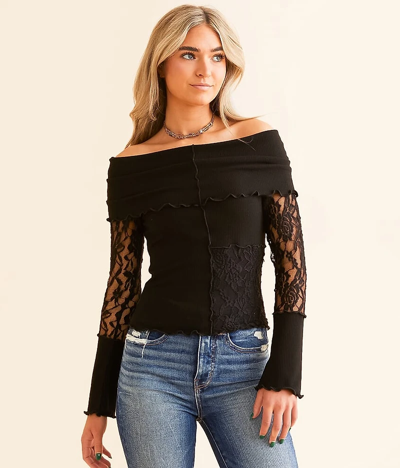Off The Shoulder Lace Top