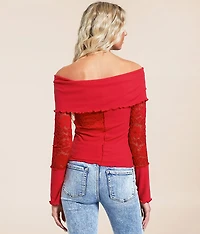 Off The Shoulder Lace Top
