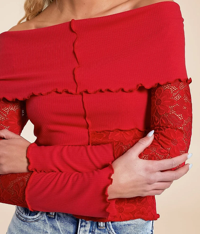 Off The Shoulder Lace Top
