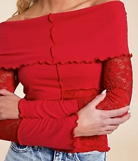 Off The Shoulder Lace Top