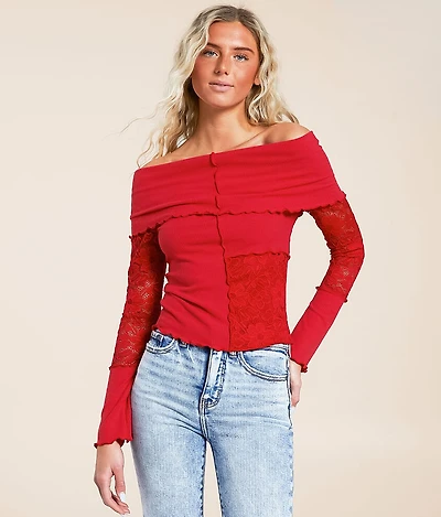 Off The Shoulder Lace Top