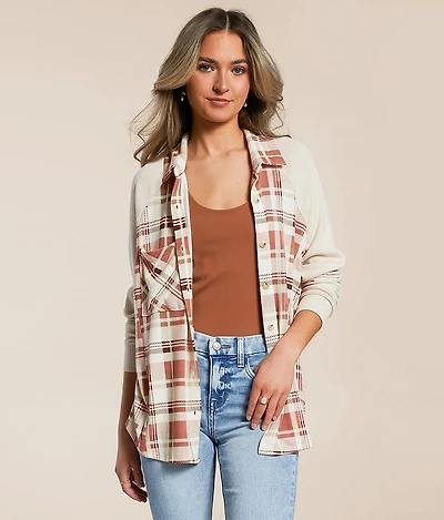 Plaid Knit Shirt