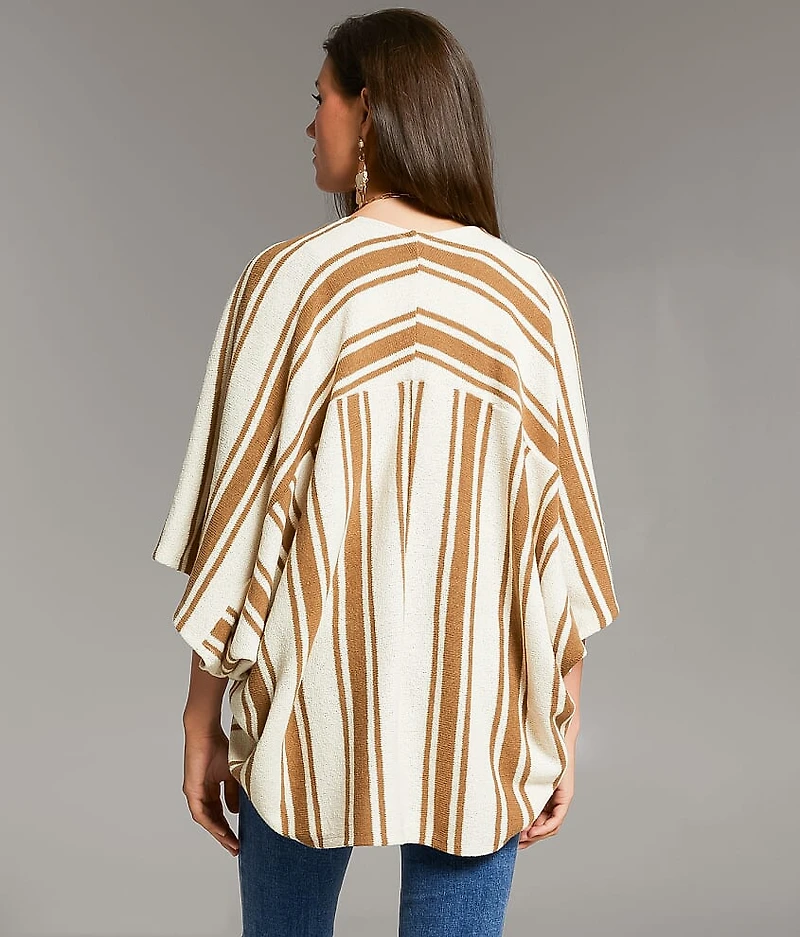 Striped Cocoon Cardigan