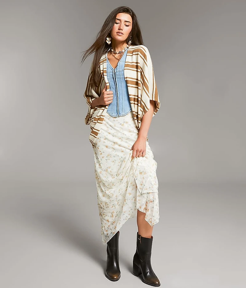 Striped Cocoon Cardigan