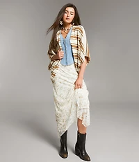 Striped Cocoon Cardigan