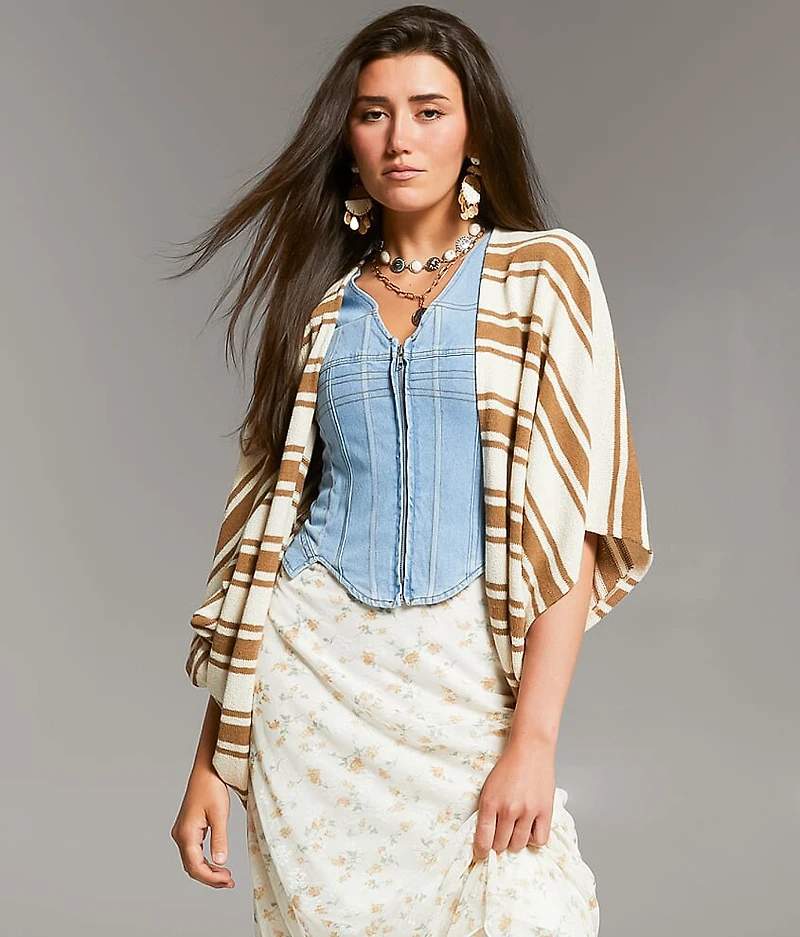 Striped Cocoon Cardigan