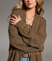 Textured Flyaway Cocoon Cardigan