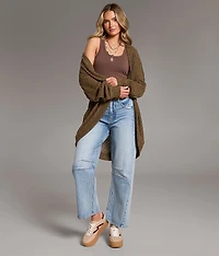 Textured Flyaway Cocoon Cardigan