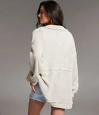 Textured Flyaway Cocoon Cardigan