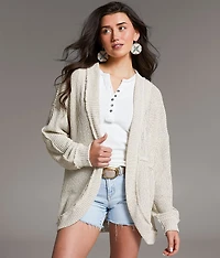 Textured Flyaway Cocoon Cardigan