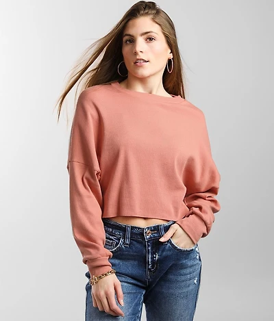 Raw Edge Cropped T-Shirt