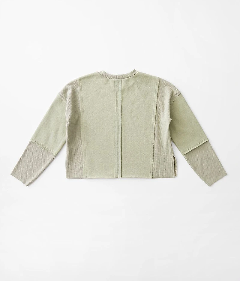 Girls - Raw Edge Pieced Pullover