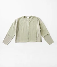 Girls - Raw Edge Pieced Pullover