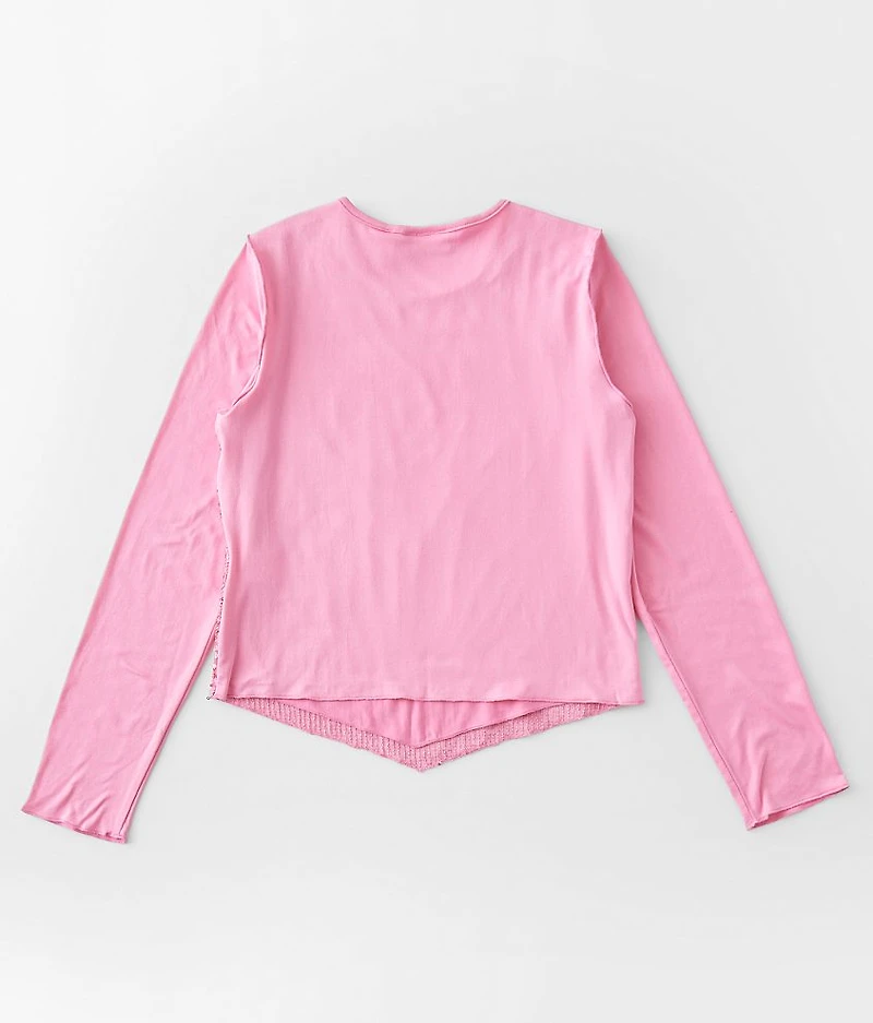 Girls - Sequin Mesh Top