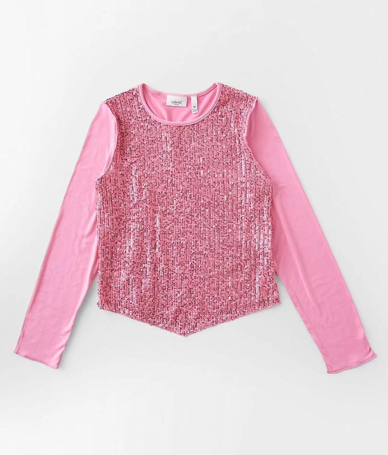 Girls - Sequin Mesh Top
