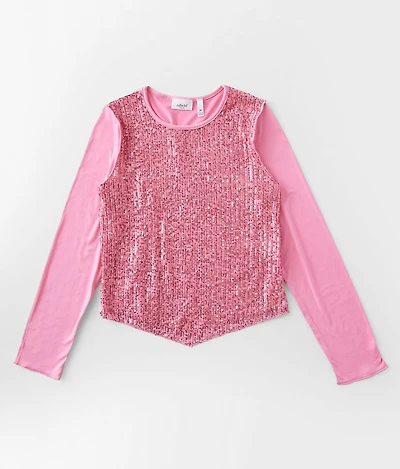 Girls - Sequin Mesh Top