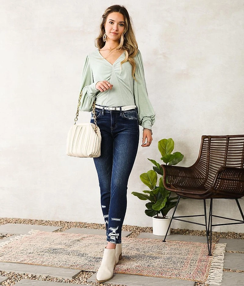 Ruched Sheen Top
