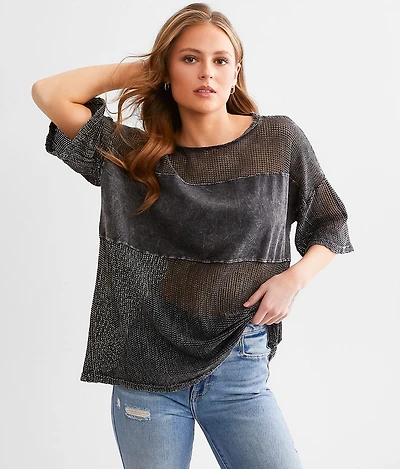 Fishnet Oversized T-Shirt
